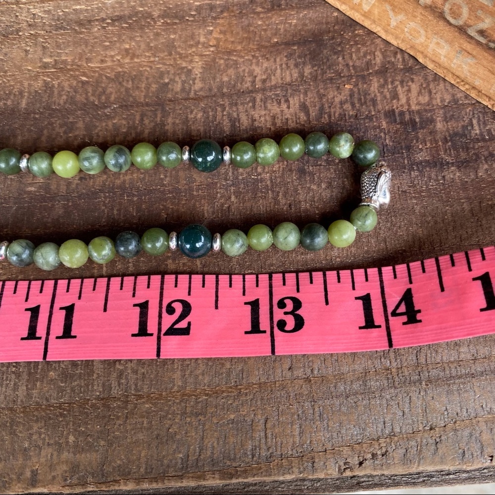 ✨JADE STONE BEAD MALA NECKLACE WRAP BRACELET - Picture 5 of 7